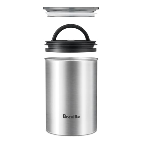 Breville Bean Keeper Coffee Canister – 500g Capacity, Brushed Stainless Steel