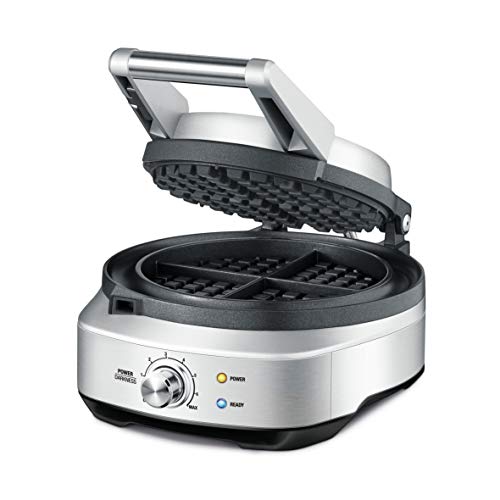 Breville Round Waffle Maker – Brushed Stainless Steel (Renewed)