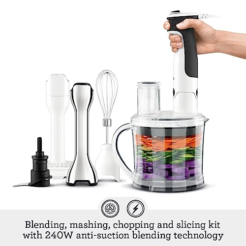 Breville All In One Processing Station and Immersion Blender BSB530XL, Brushed Stainless Steel