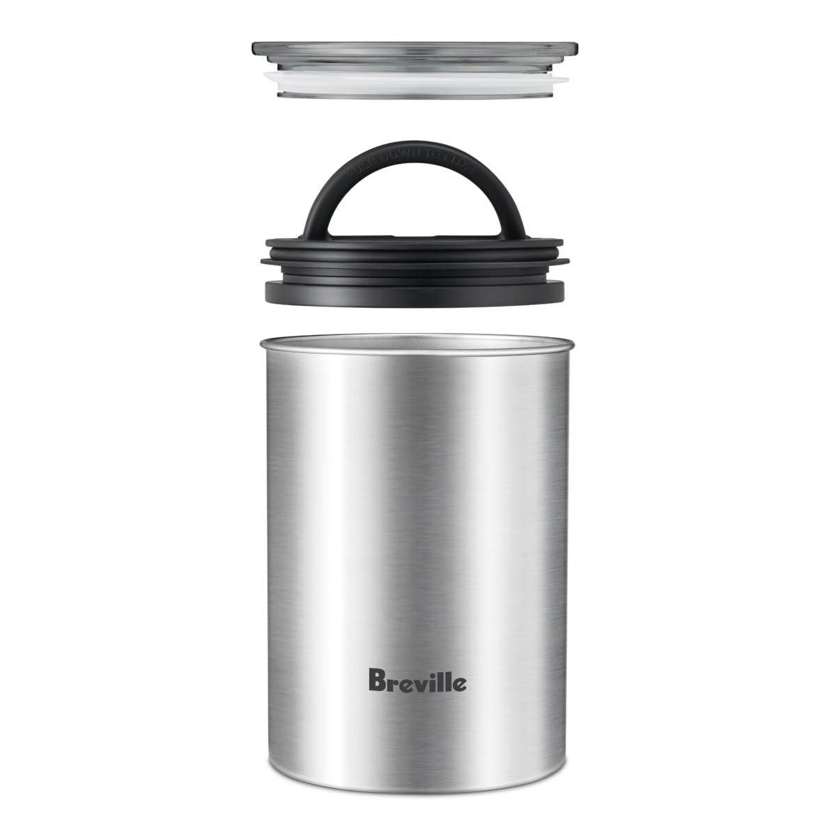 Breville Bean Keeper Coffee Canister – 500g Capacity, Brushed Stainless Steel