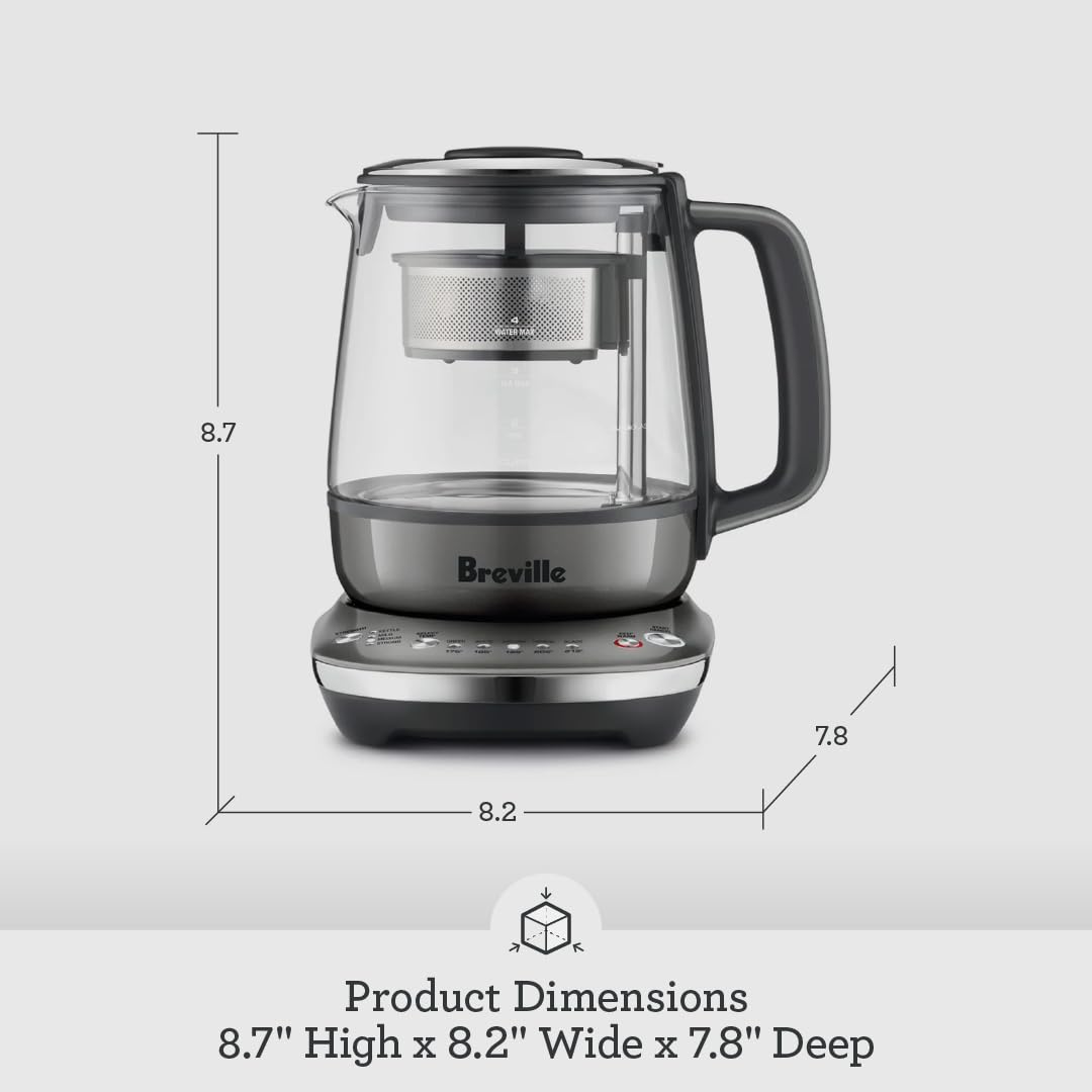 Breville the Tea Maker Compact, 34 oz, Smoked Hickory