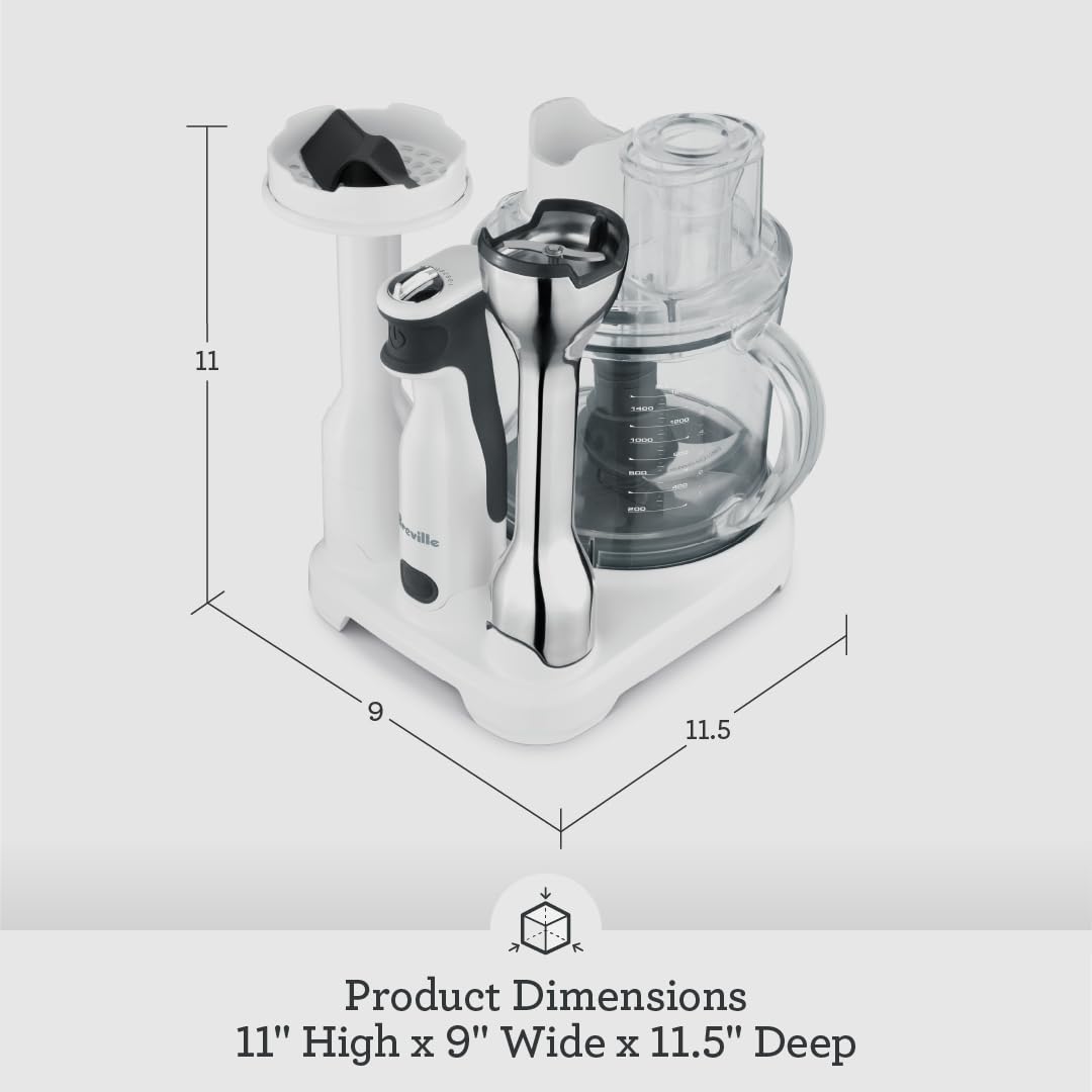 Breville All In One Processing Station and Immersion Blender BSB530XL, Brushed Stainless Steel