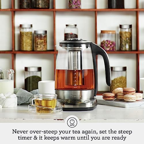 BTM600CLR Smart Tea Infuser Tea Maker, Brushed Stainless Steel 8" x 6" x 9"