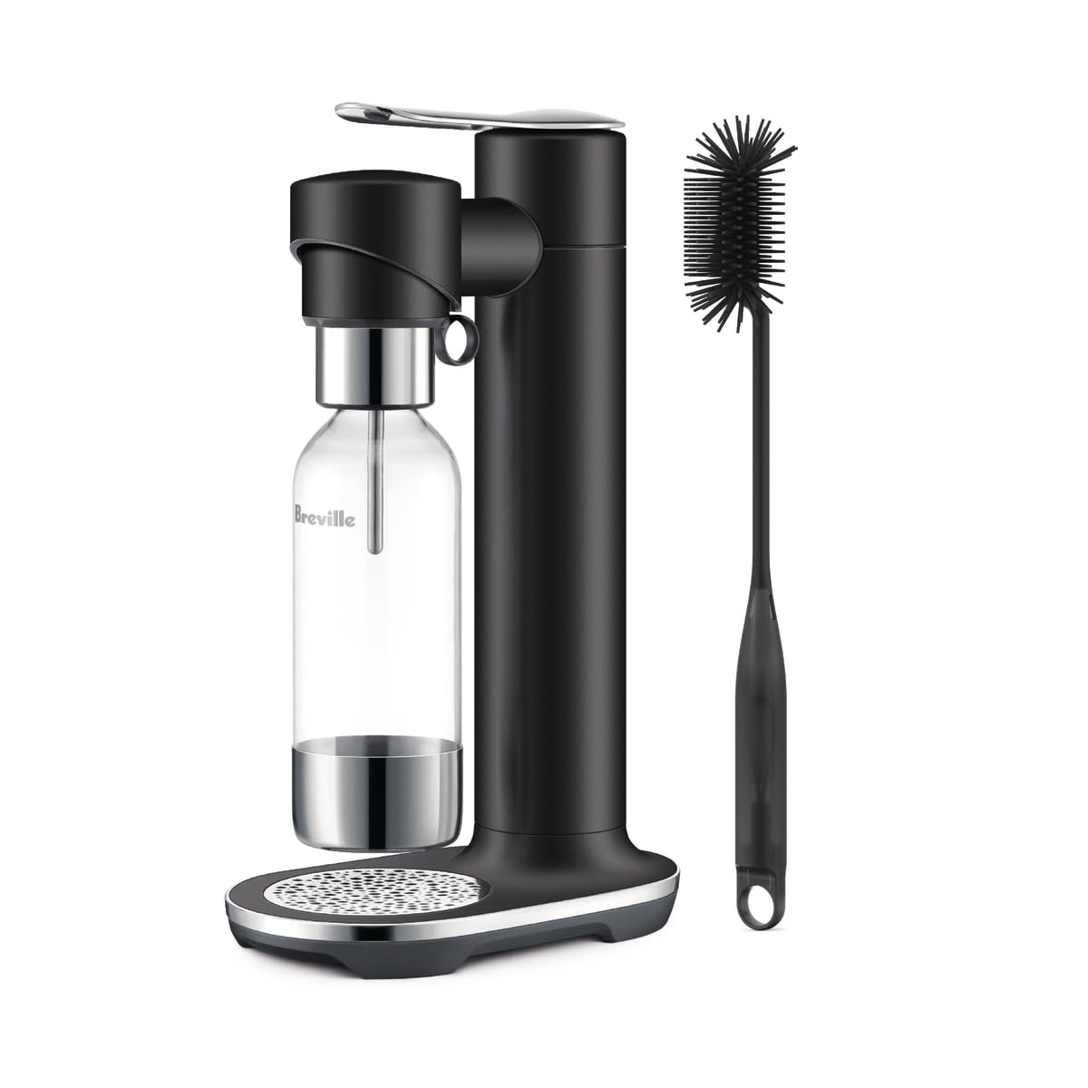 Breville InFizz Fusion Sparkling Water and Beverage Carbonator, Black Truffle