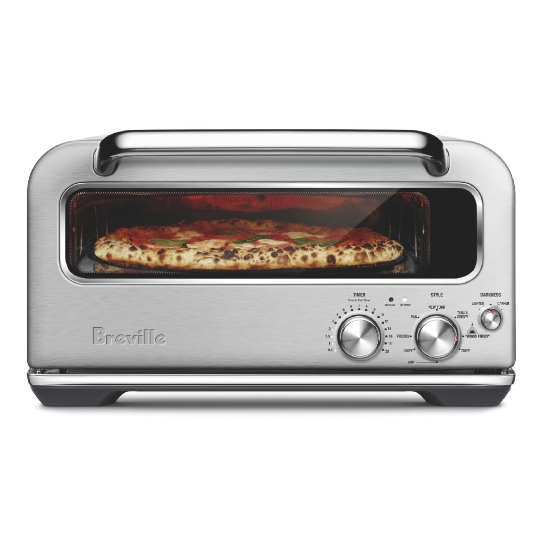 Breville Smart Oven Pizzaiolo Countertop Pizza Maker, Black Truffle (BPZ820BTR)