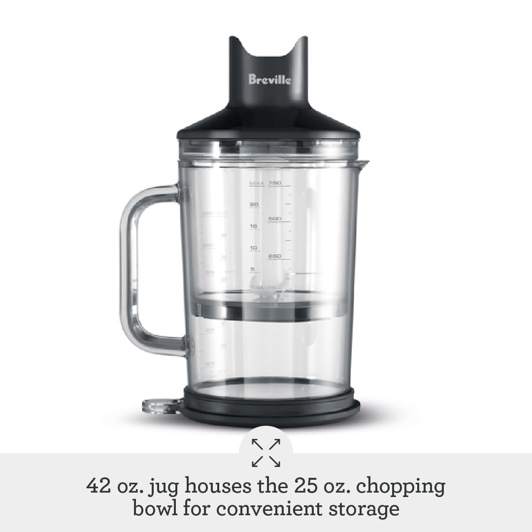Breville Control Grip Immersion Blender (BSB510XL) — Brushed Stainless Steel, with 42 oz Jug and Whisk