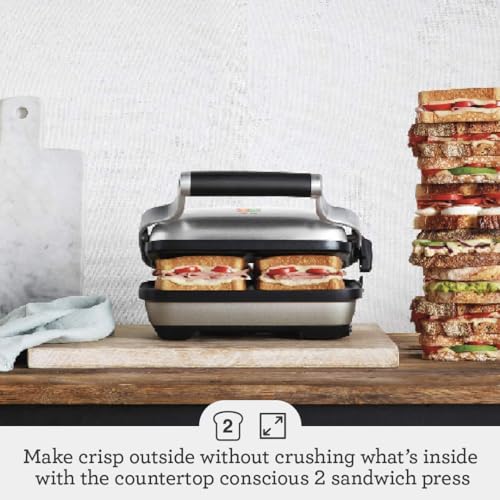 Breville the Perfect Press Panini Press BSG600BSS, Brushed Stainless Steel