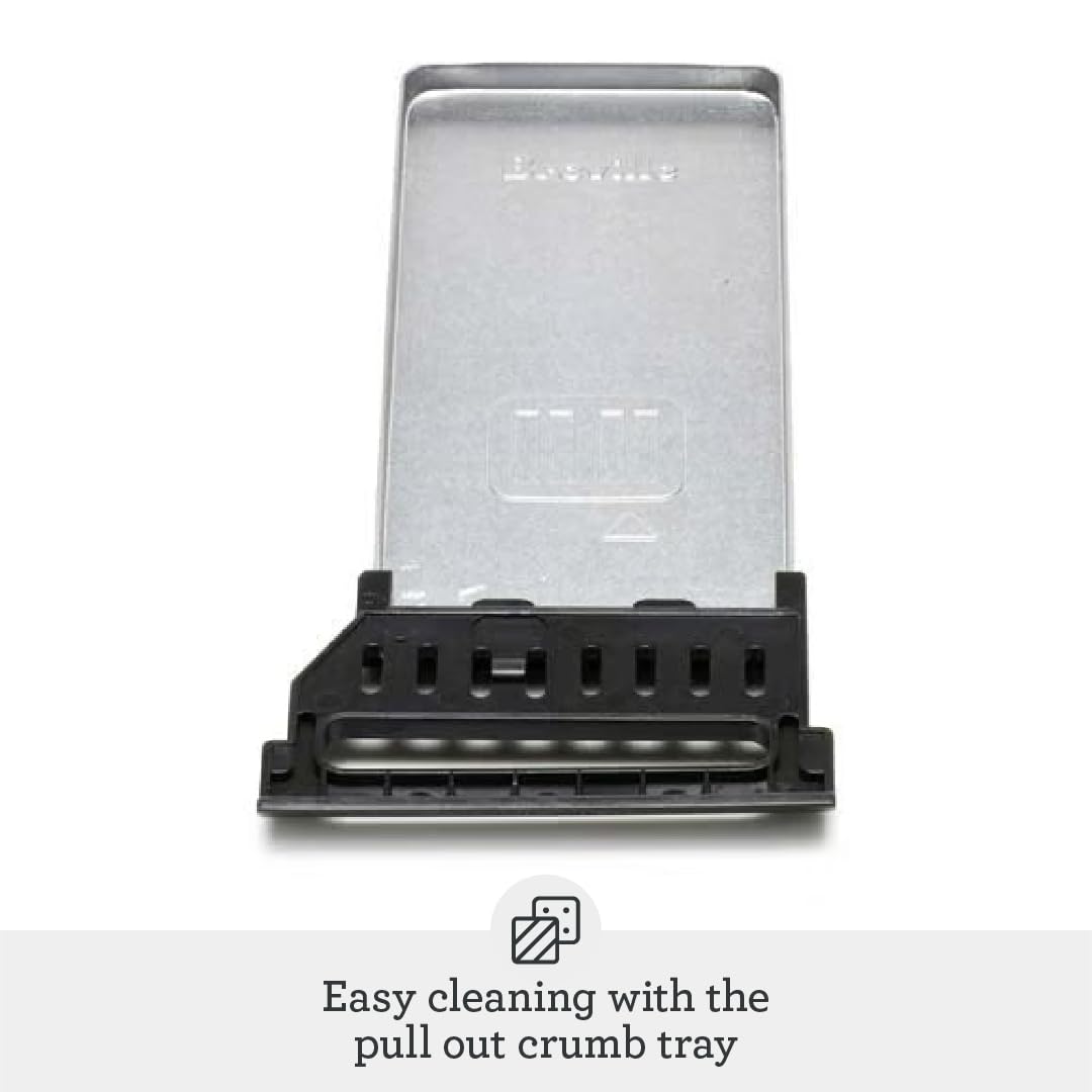 Breville BTA840XL Die-Cast Smart Toaster, 4 Slice, Brushed Stainless Steel