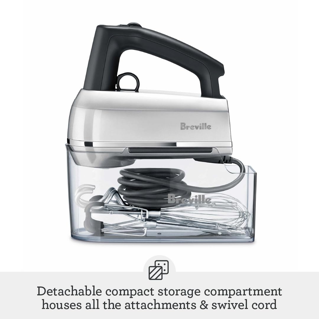 Breville BHM800SIL Handy Mix Scraper Hand Mixer, Silver