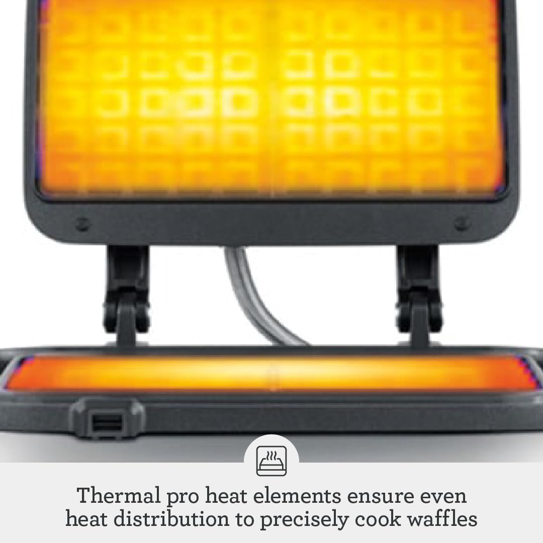Breville Smart Square 4-Slice Waffle Maker – Brushed Stainless Steel (BWM604BSS)