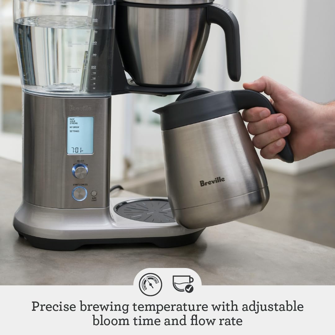 Breville BDC450BSS Precision Brewer Drip Coffee Maker, Thermal Carafe, 60 oz, Brushed Stainless Steel