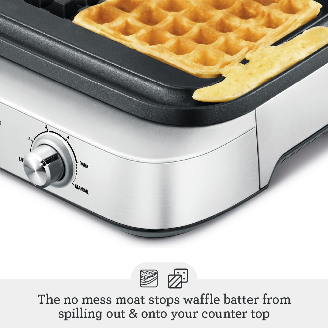 Breville Smart Square 4-Slice Waffle Maker – Brushed Stainless Steel (BWM604BSS)