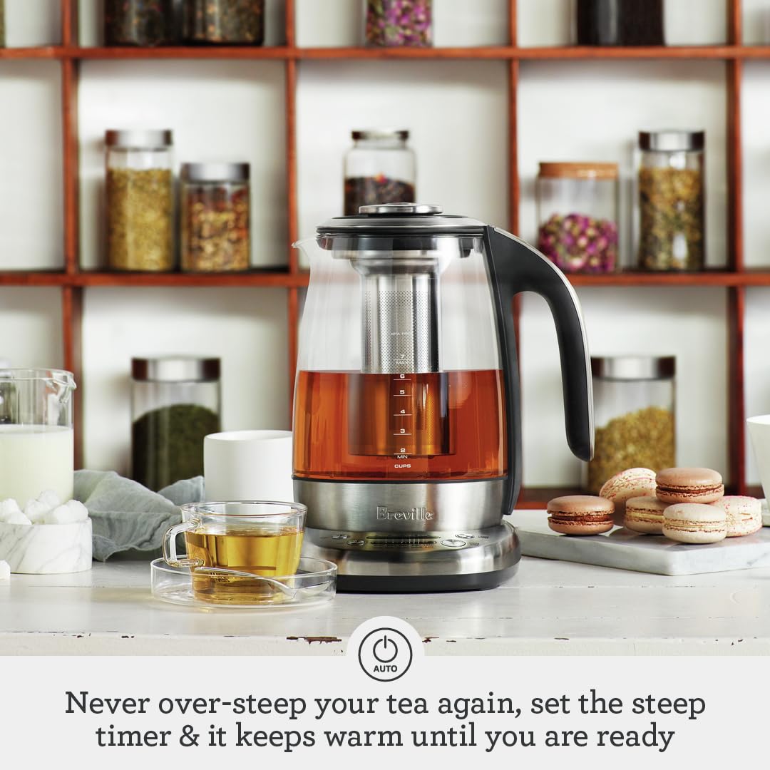 BTM600CLR Smart Tea Infuser Tea Maker, Brushed Stainless Steel 8" x 6" x 9"