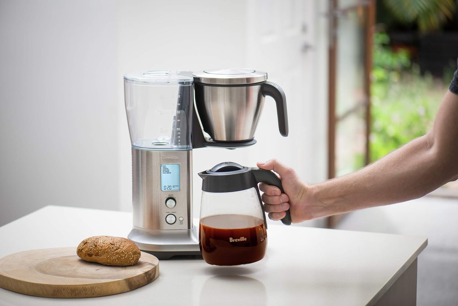 Breville Precision Brewer BDC400BSS Drip Coffee Maker, 60 oz, Brushed Stainless Steel, Glass Carafe