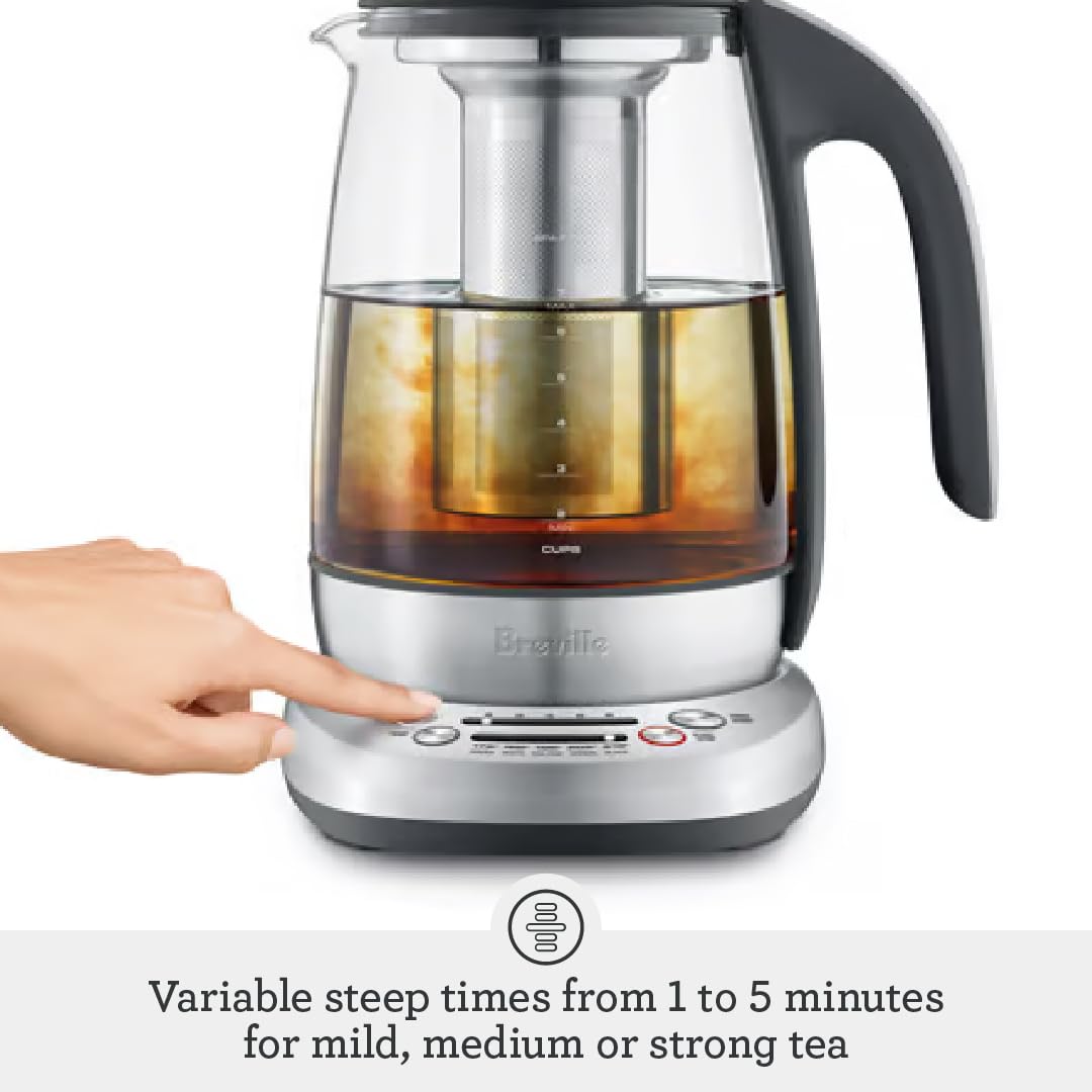 BTM600CLR Smart Tea Infuser Tea Maker, Brushed Stainless Steel 8" x 6" x 9"