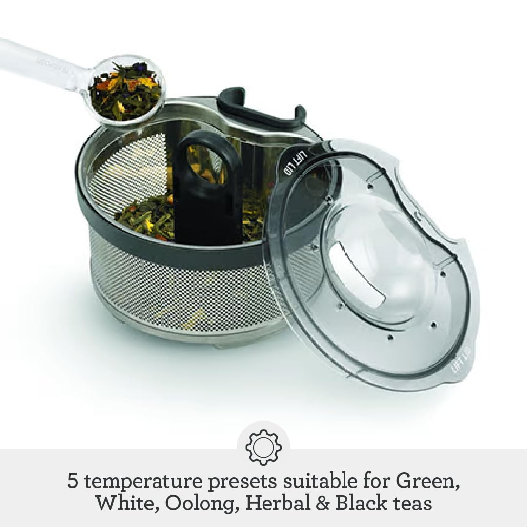 Breville the Tea Maker Compact, 34 oz, Smoked Hickory