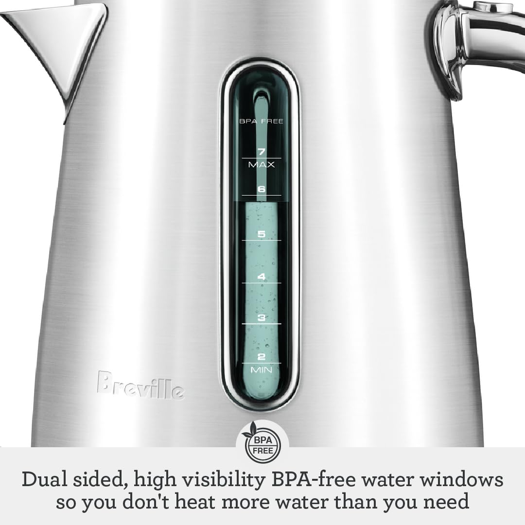 Breville Smart Kettle Luxe Water Heater BKE845BRT, 7 Cup, Black Truffle