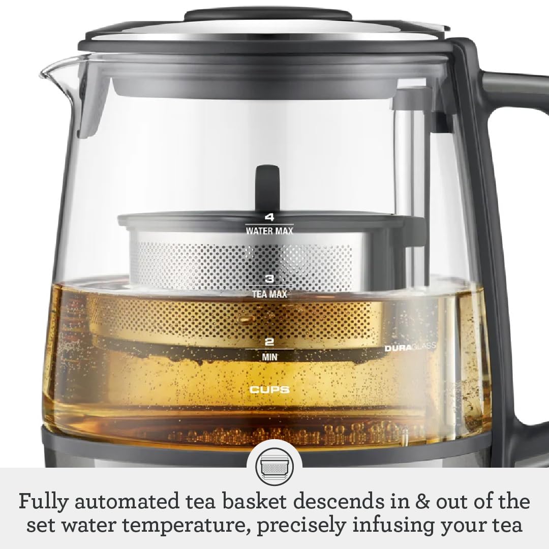 Breville the Tea Maker Compact, 34 oz, Smoked Hickory