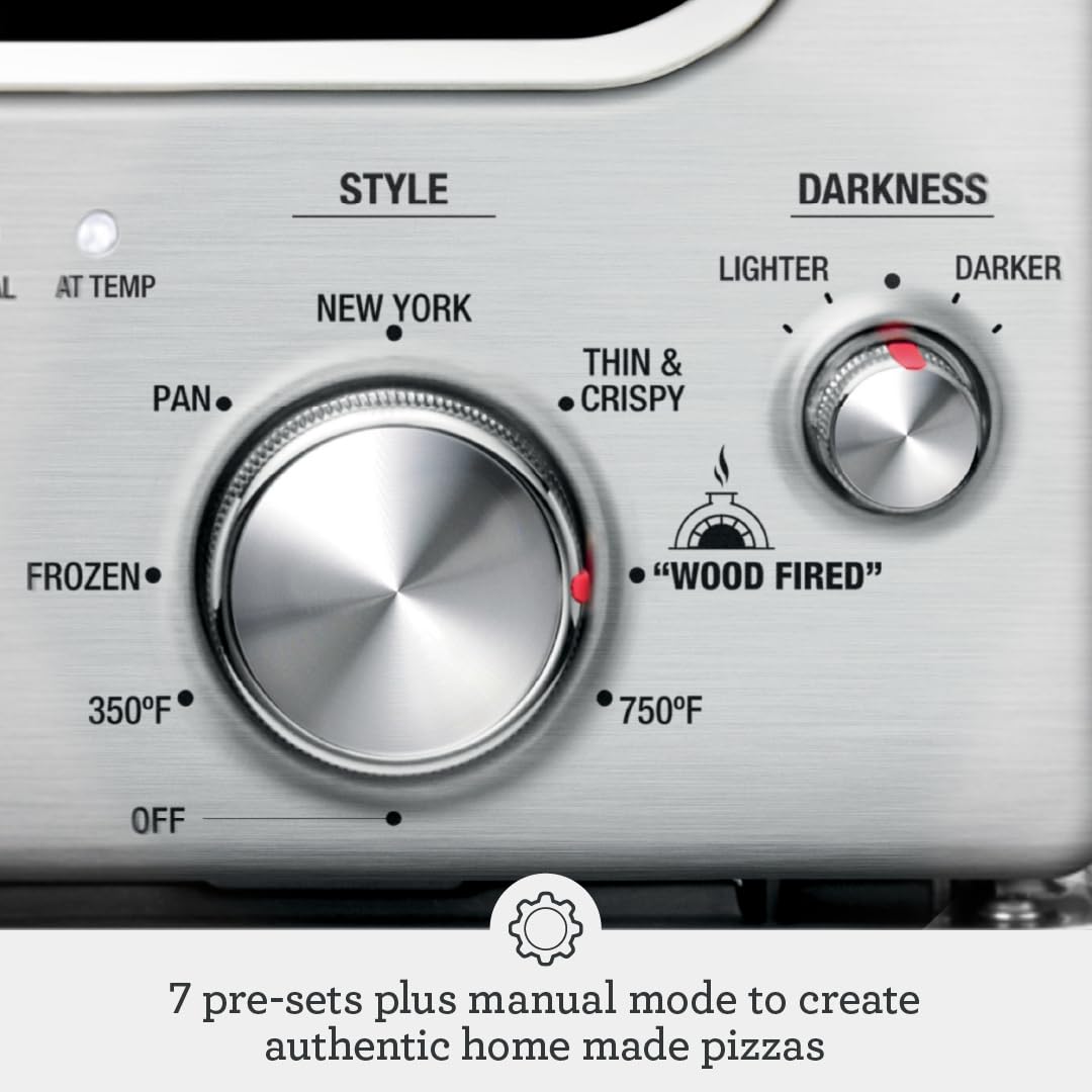 Breville Smart Oven Pizzaiolo Countertop Pizza Maker, Black Truffle (BPZ820BTR)