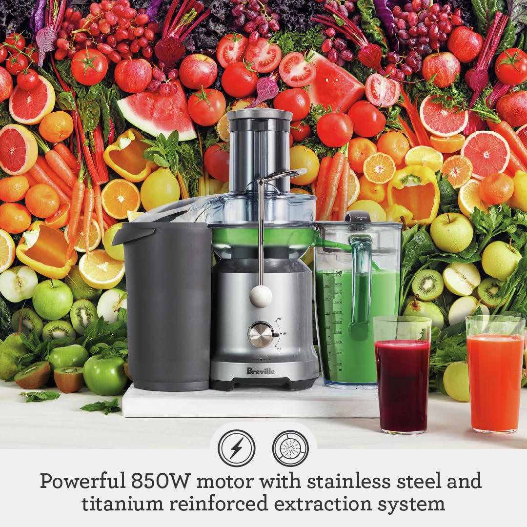 Breville Juice Fountain Cold, 70 fl oz, Silver