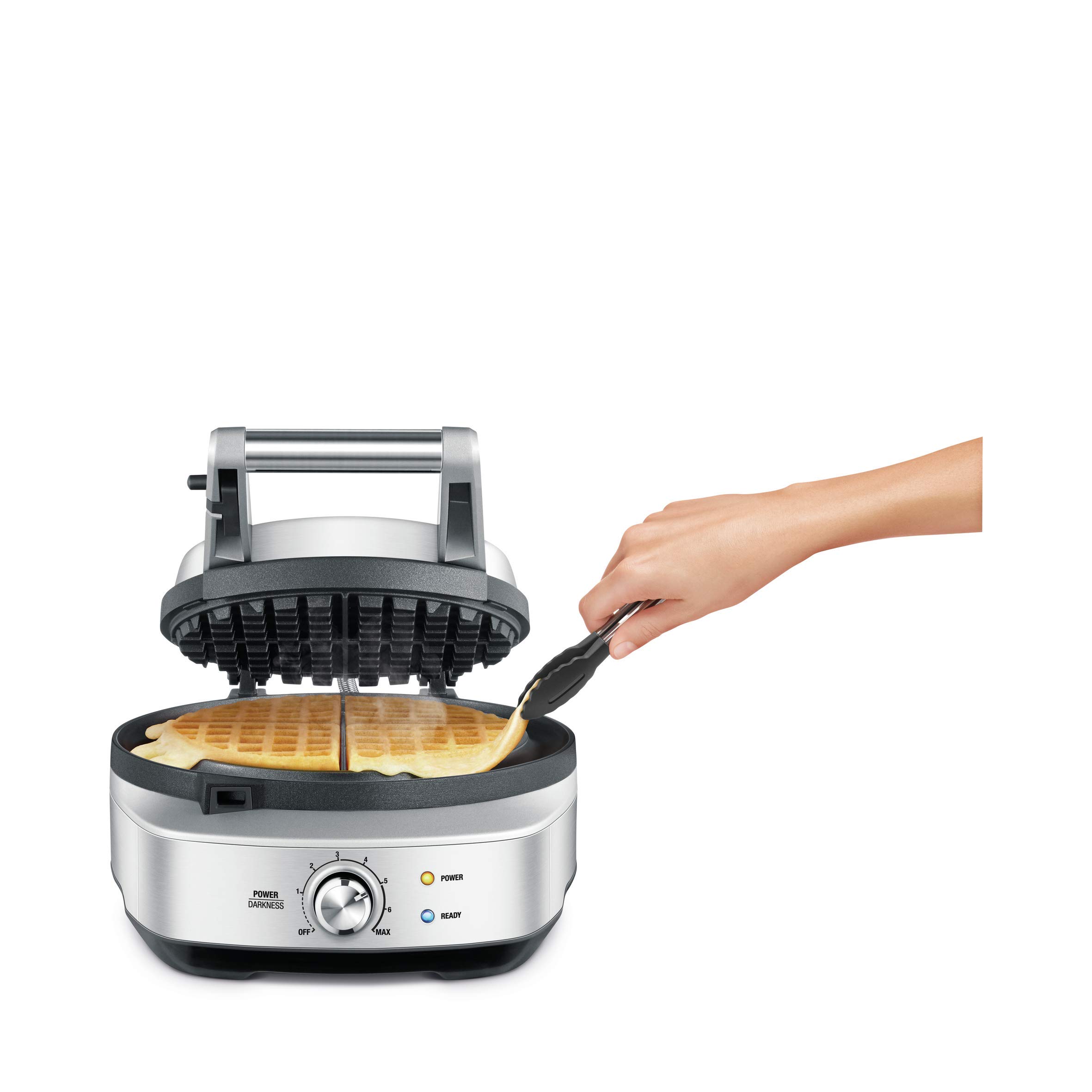 Breville Round Waffle Maker – Brushed Stainless Steel (Renewed)