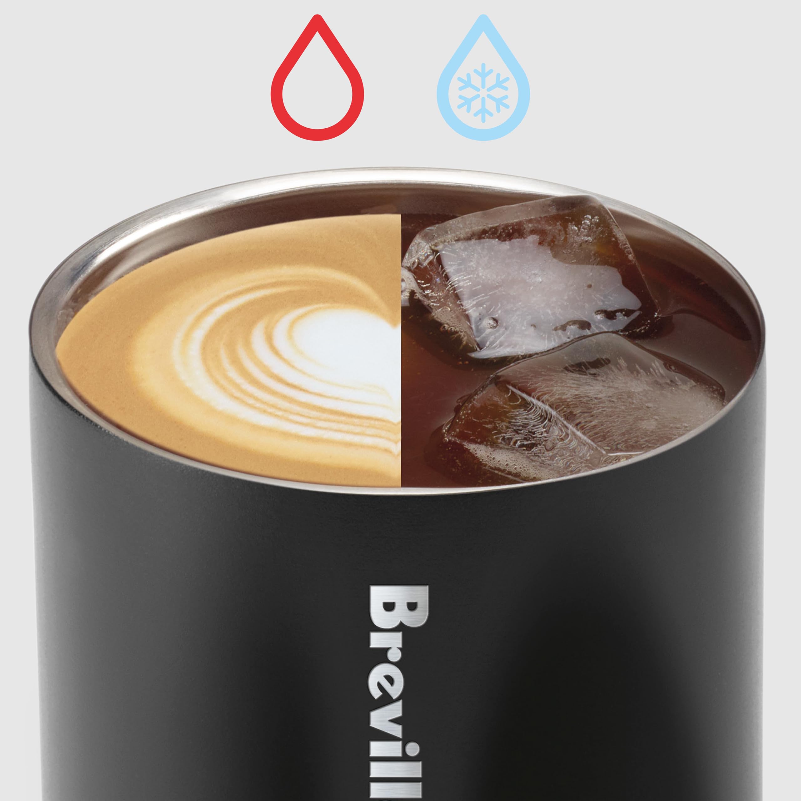 Breville Shake and Take Thermal Travel Cup and Cocktail Shaker – Black Truffle