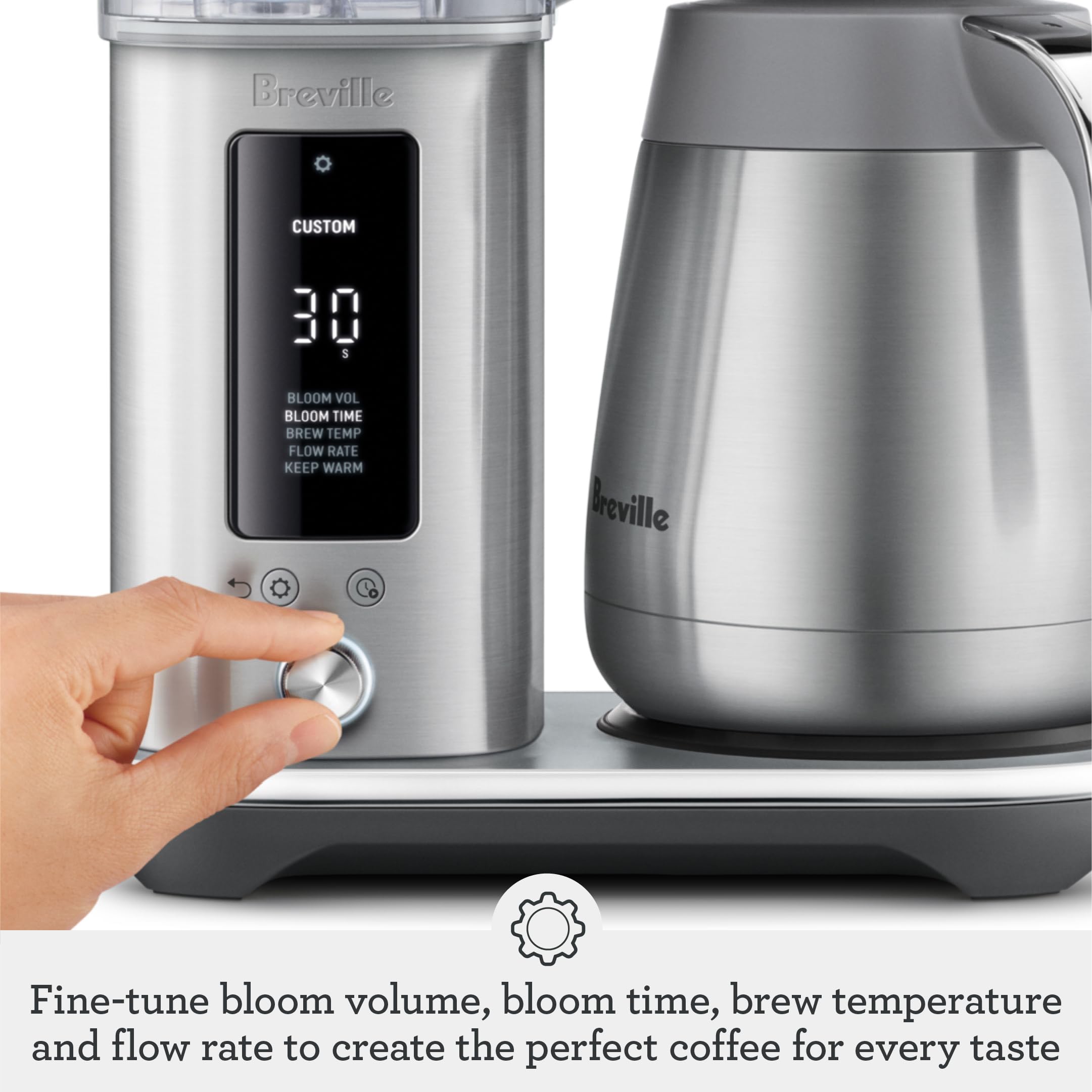 Breville Luxe Drip Coffee Machine BDC465BSS – Brushed Stainless Steel with Thermal Carafe