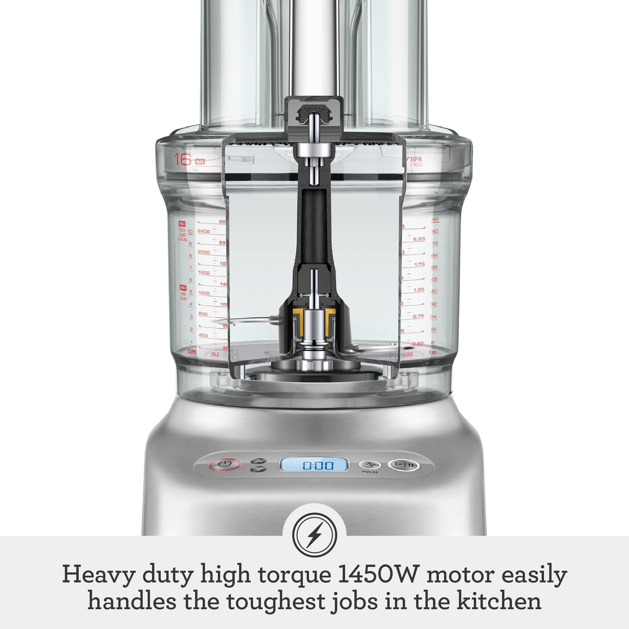 Breville Sous Chef 16 Food Processor, 16 Cup, Black Truffle (BFP810)