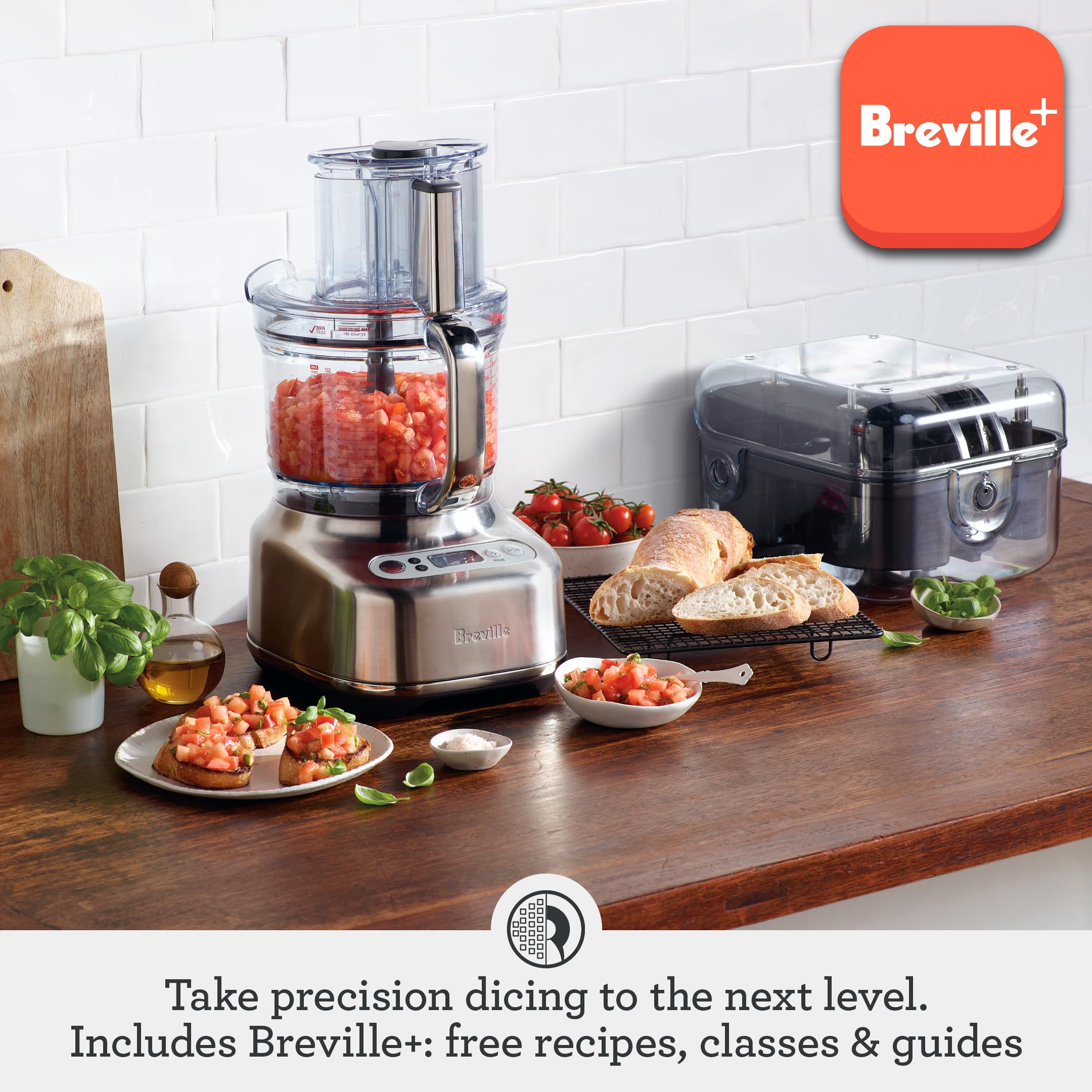 Breville Paradice 16 Cup Food Processor and Dicer, Brushed Stainless Steel
