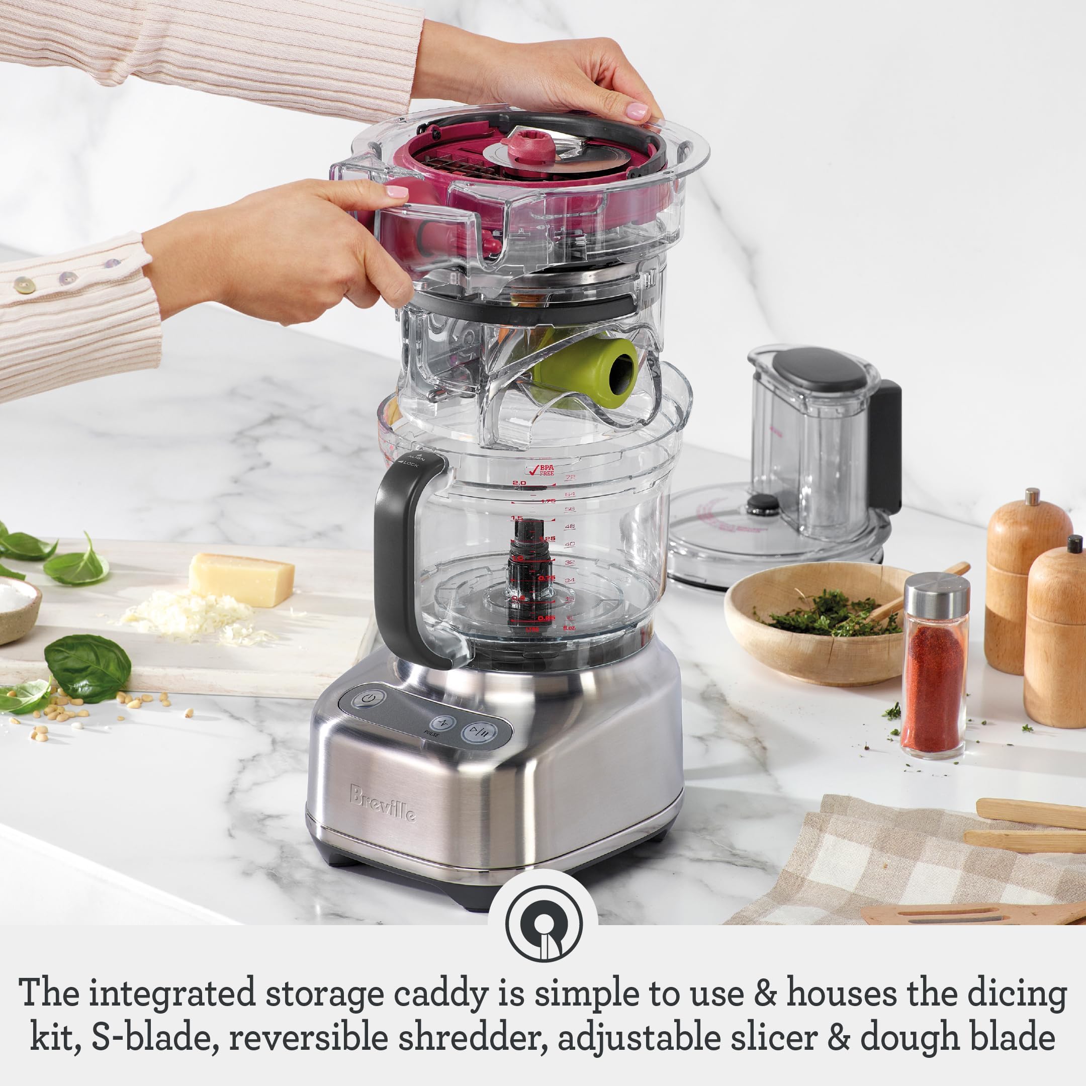 Breville Paradice 9 Food Processor and Dicer, 9 Cup, Black Truffle (BFP638)