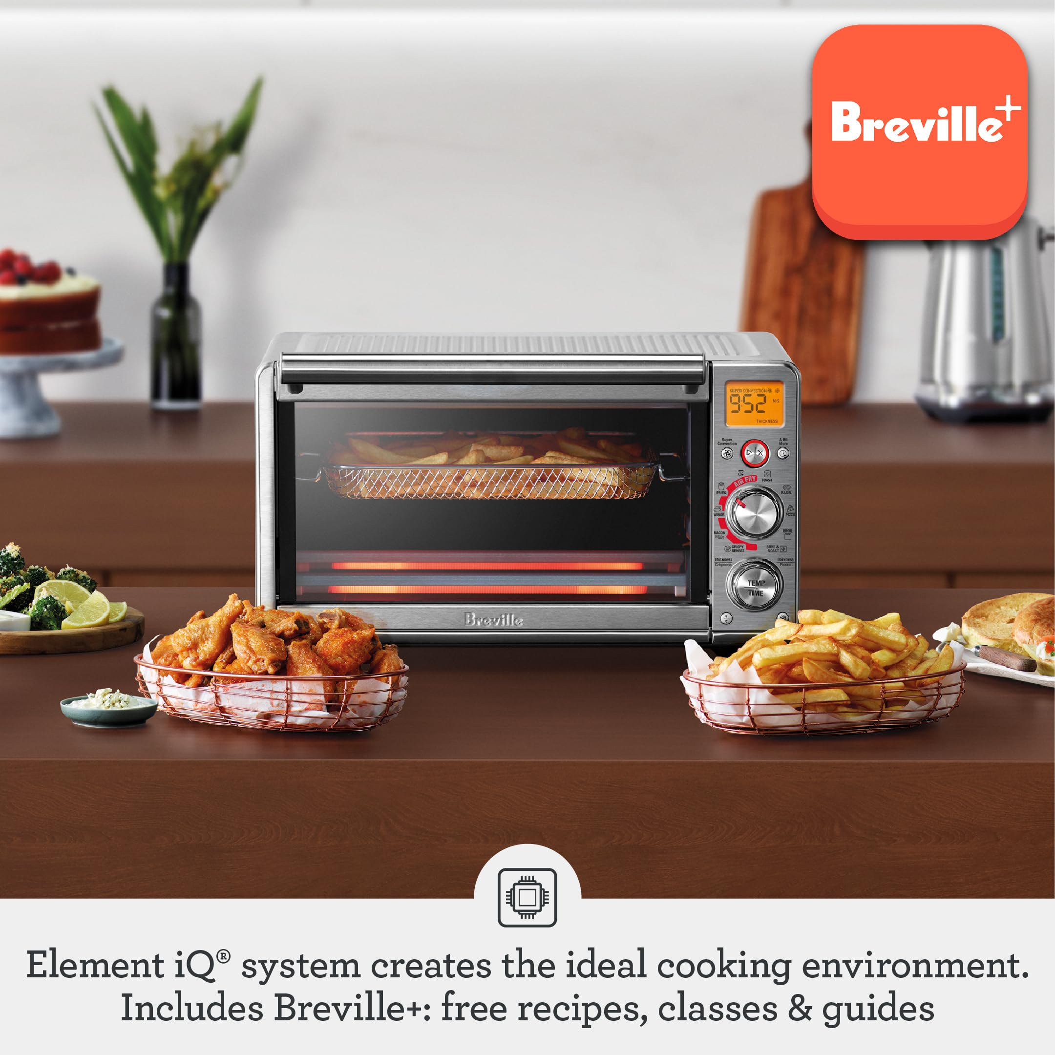 Breville Smart Oven Air Fryer Compact, Brushed Stainless Steel