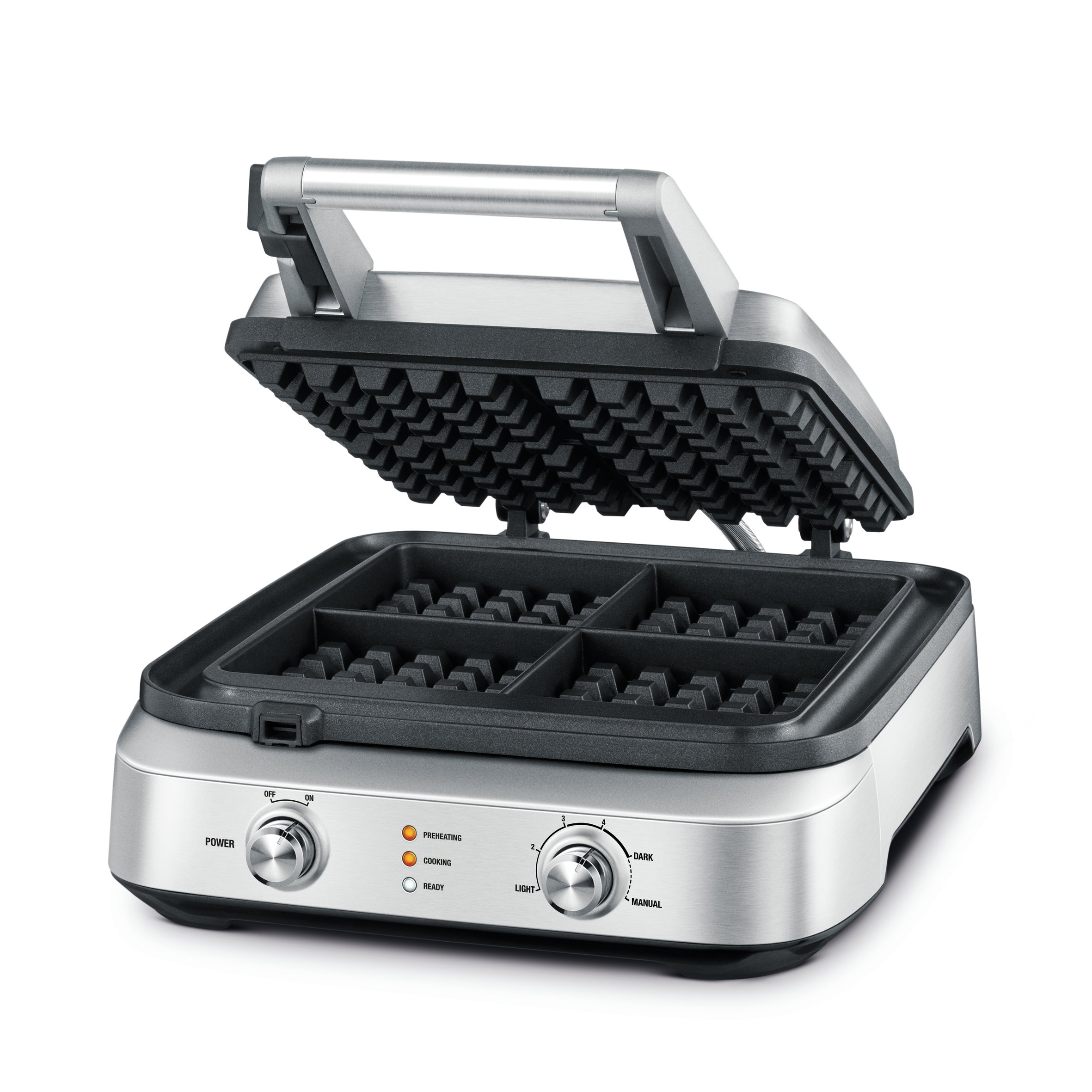 Breville Smart Waffle 4-Slice Waffle Maker – Silver