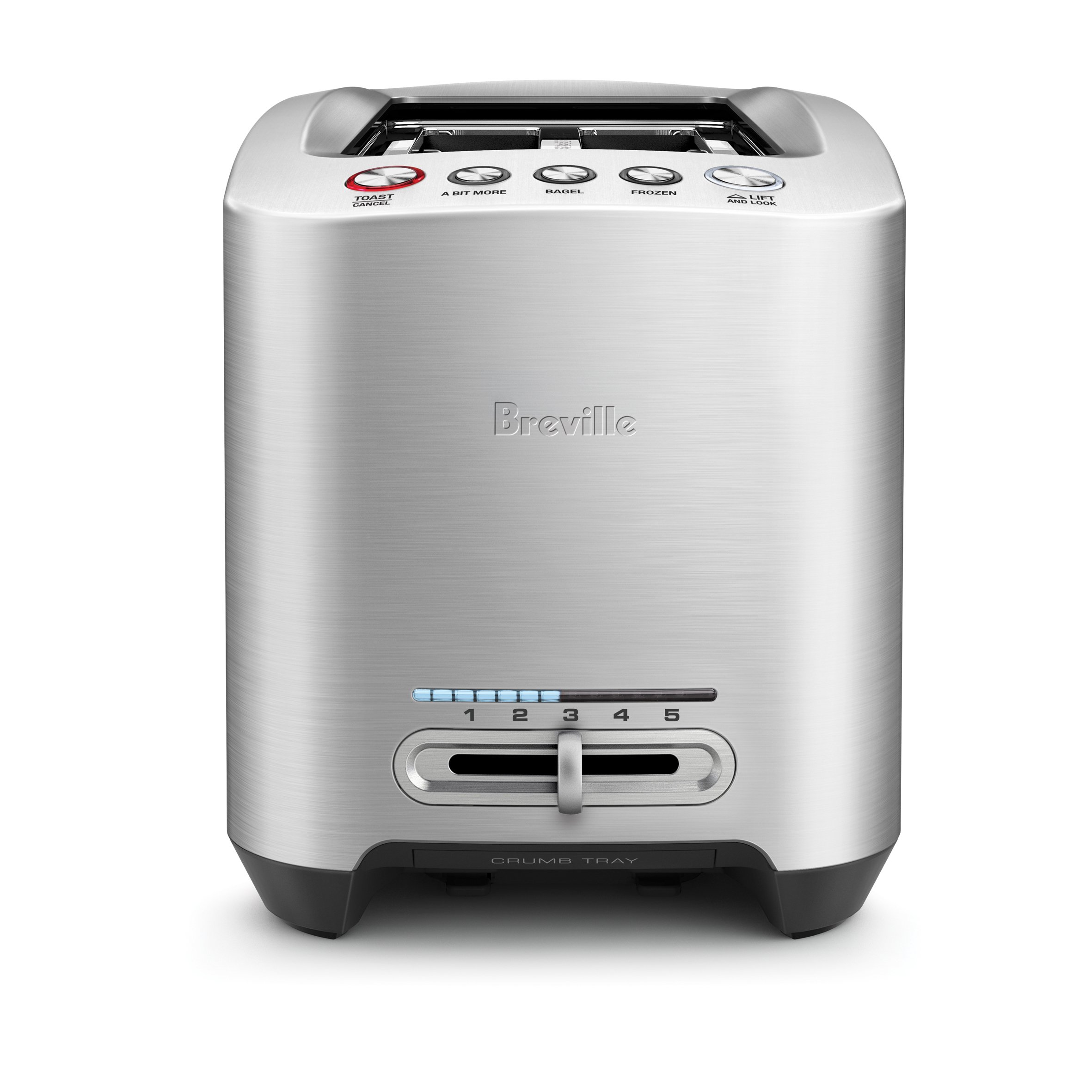 Breville BTA830XL Die-Cast Long Slot Smart Toaster — 4 Slice, Brushed Stainless Steel