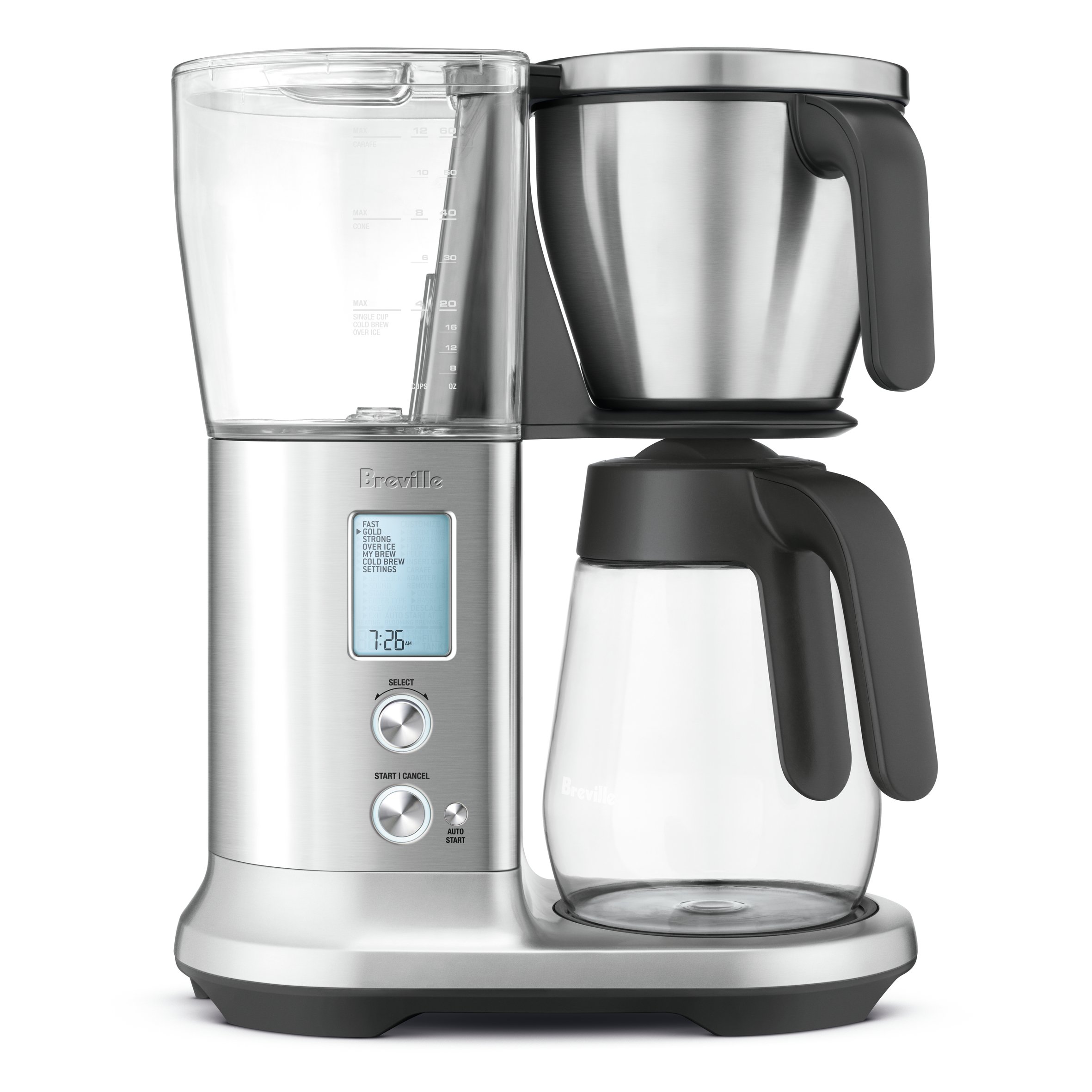 Breville Precision Brewer BDC400BSS Drip Coffee Maker, 60 oz, Brushed Stainless Steel, Glass Carafe