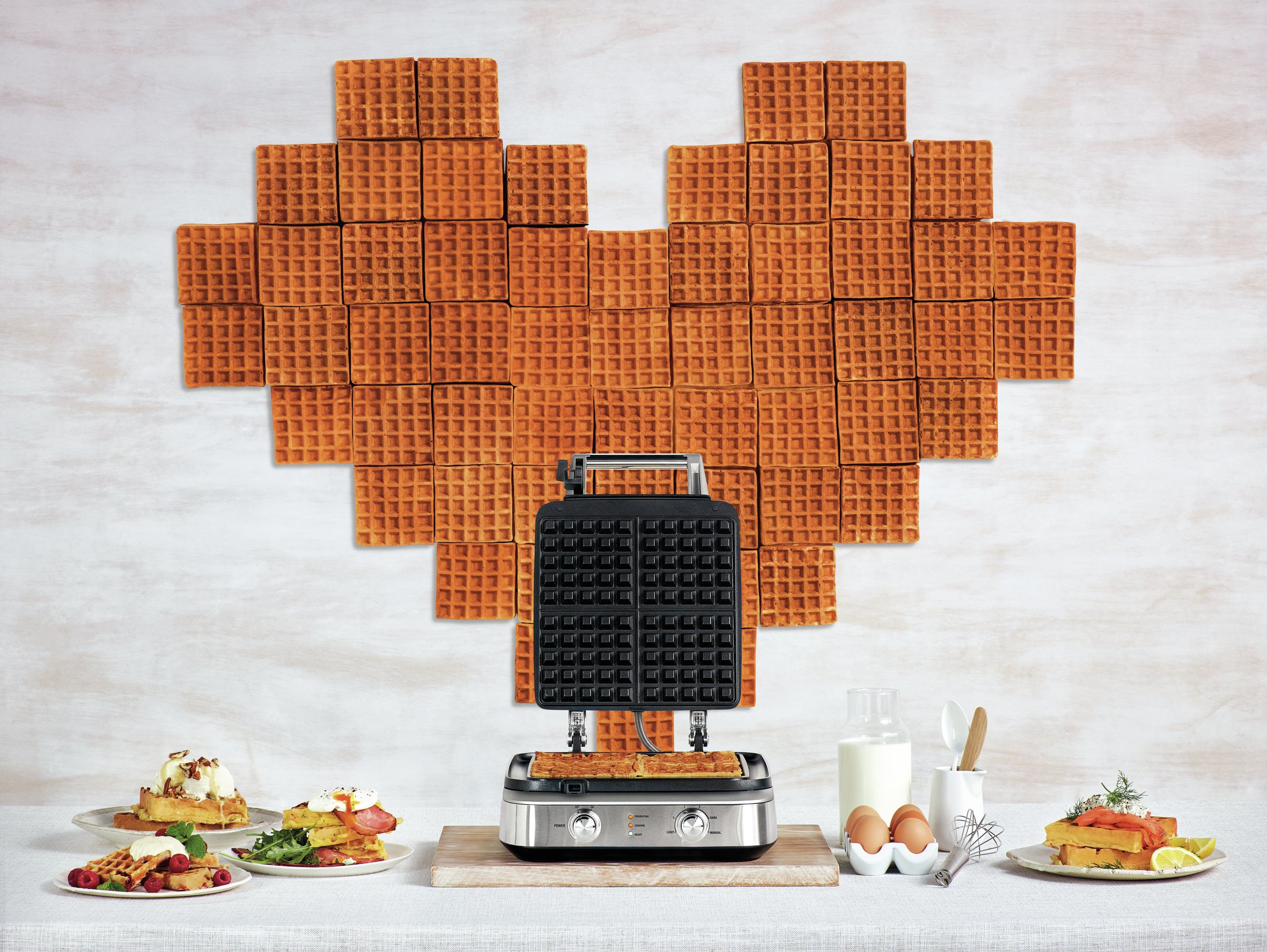Breville Smart Waffle 4-Slice Waffle Maker – Silver